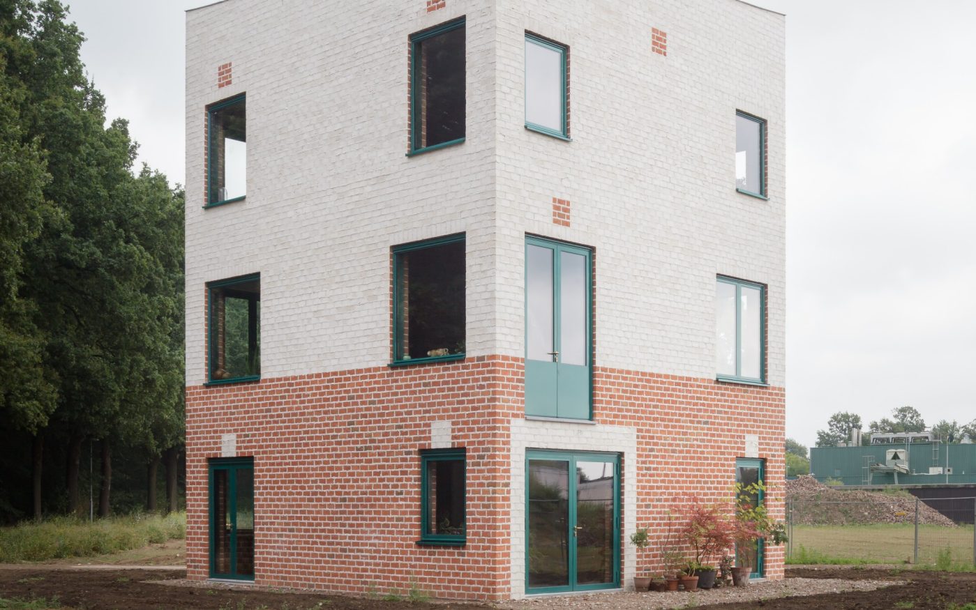 Atlas House, single-family house with facing bricks, Brick Award 2018 Winner Categoy "Feeling at home", Monadnok, Photo: Stijn Bollaert