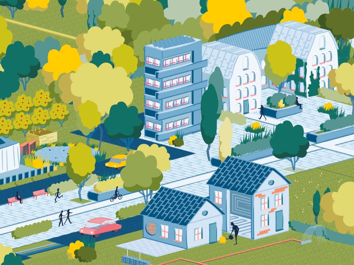 Illustrationof wienerbergers business areas