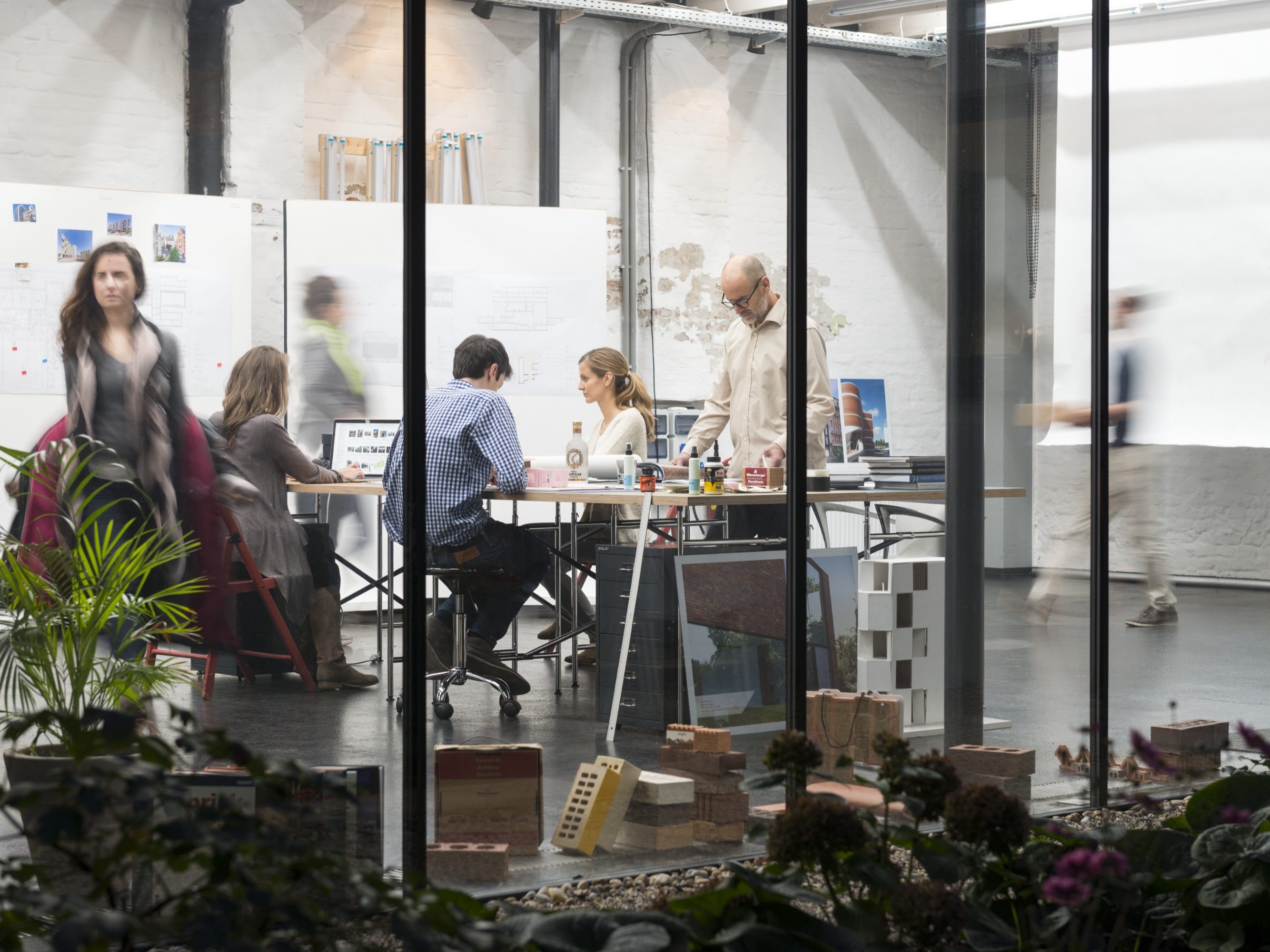 Architects working at the office