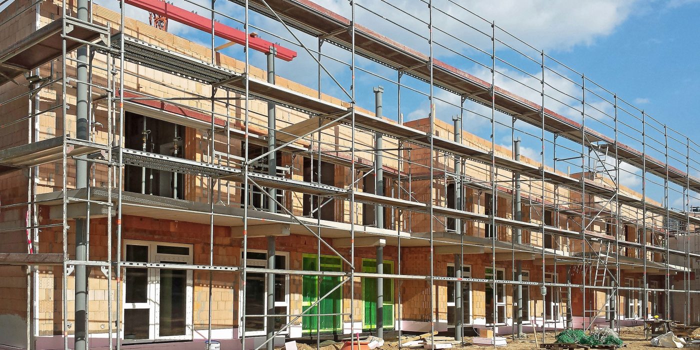 poroton, mortar, construction site, kindergarten, 