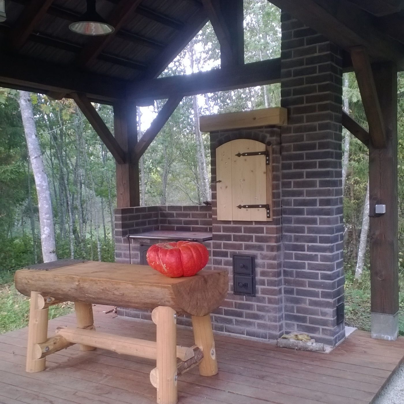 Outdoor kitchen. Used materials: Terca St. Pauls bricks from Aseri plant (Estonia).