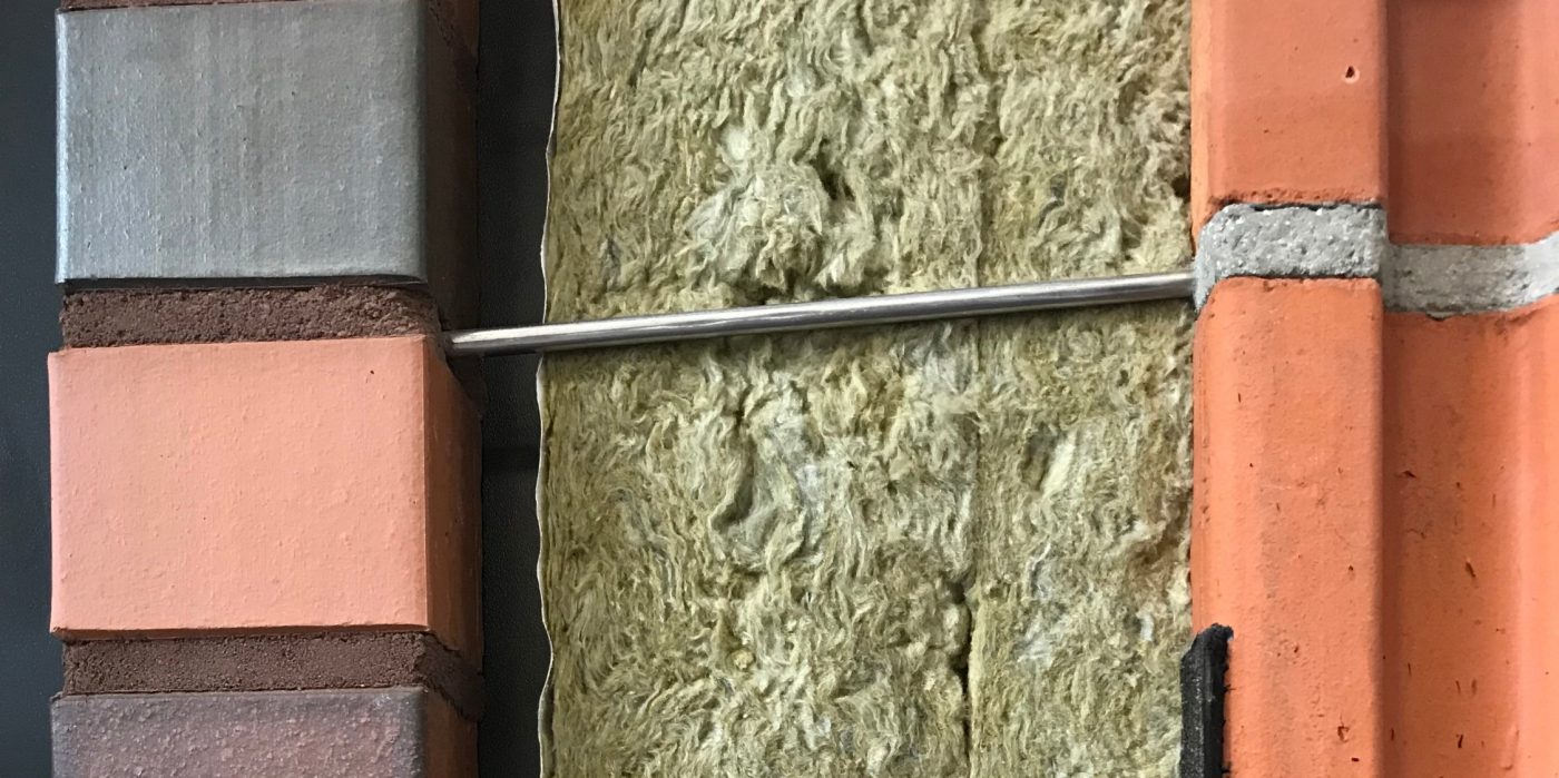 Facade building process - Brick installation 